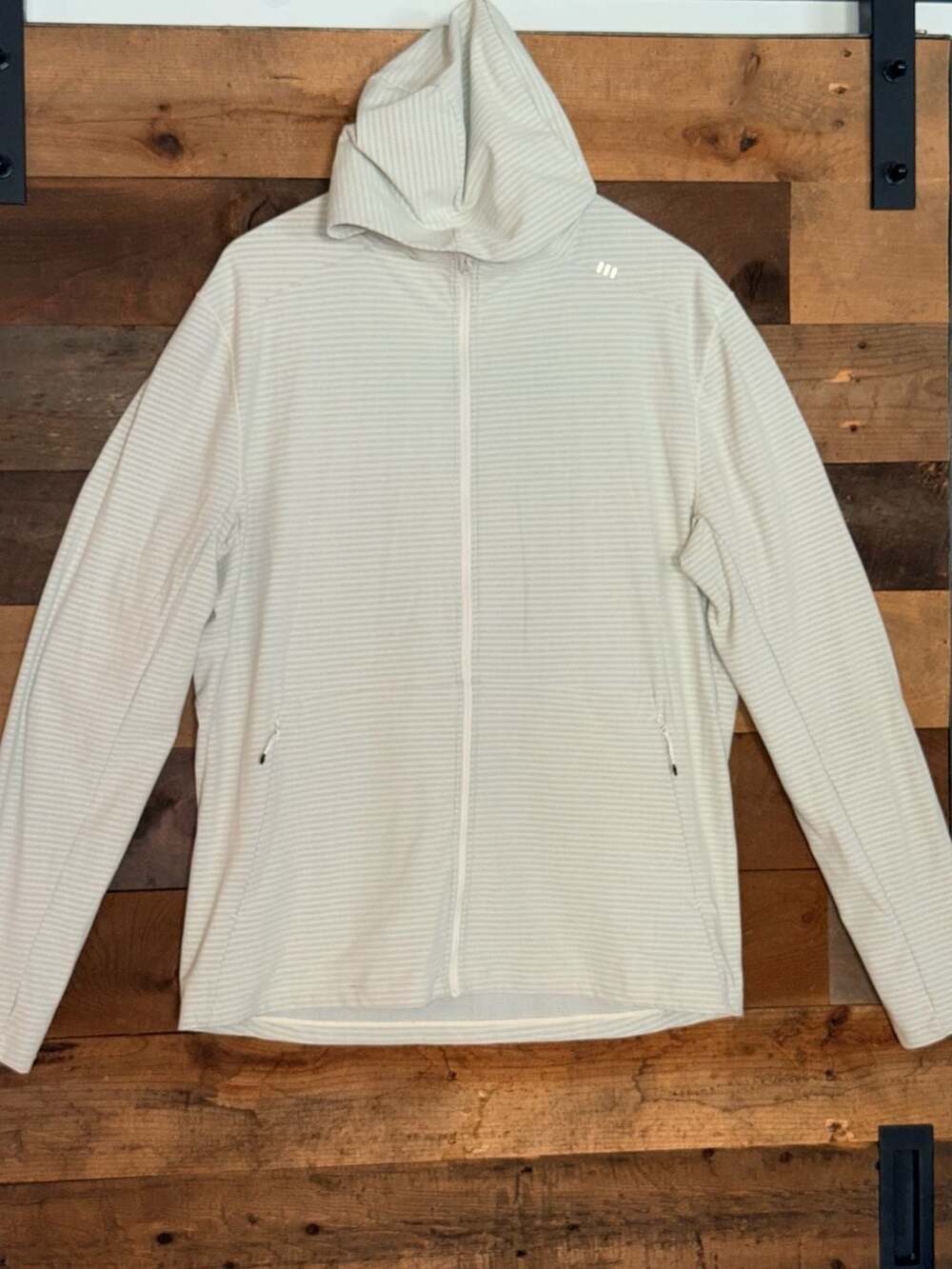 Lululemon Metal Vent Tech Full Zip Hoodie Stripe Mesh 0571 Large